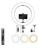 Aro de luz 12 pulgadas RGB con Tripie y Soporte de Celular