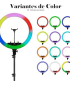 Aro de luz 12 pulgadas RGB con Tripie y Soporte de Celular