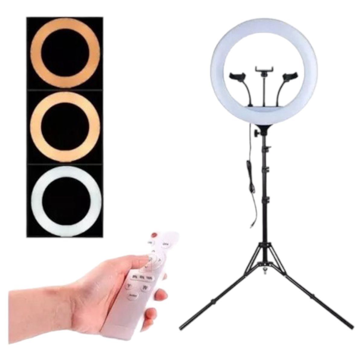 Aro de Luz 18" Pulgadas Luz Blanca Con tripie