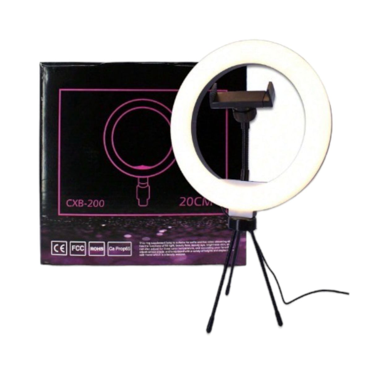 Aro de luz 8" Pulgadas con Mini Tripie Para celular Selfies