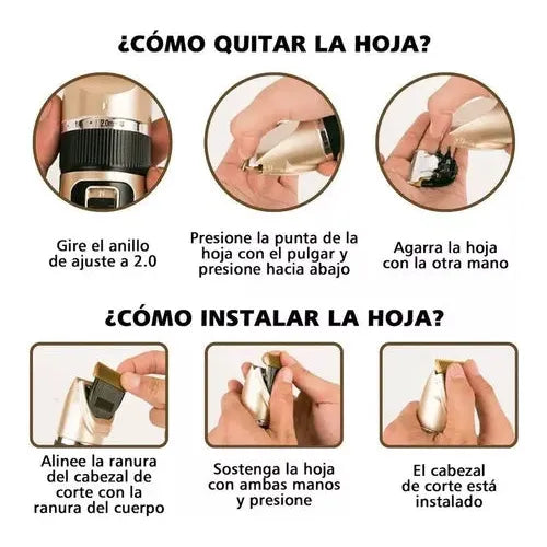 Kit De Máquina Cortadora De Pelo Para Mascotas Y Perros