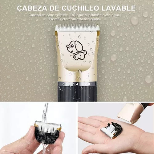 Kit De Máquina Cortadora De Pelo Para Mascotas Y Perros