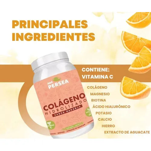 Colageno Hidrolizado A&g Persea Sabor Naranja 1.2 Kg Vitam C