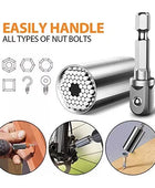 Llave de torque universal 7-19mm Hexagonal Multi-funcional Socket universal