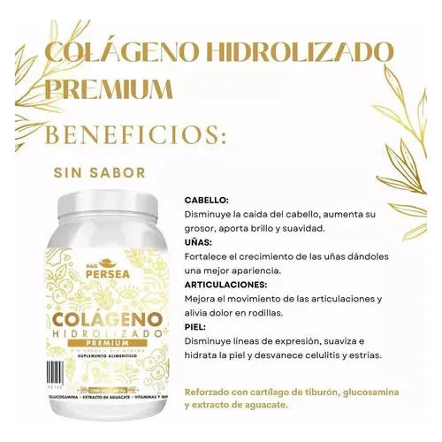 Colageno Premium A&g Persea 1.2 Kg, Sin Sabor