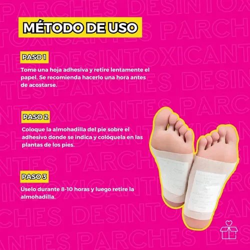 100 Parches Desintoxicantes Para Pies Kinoki