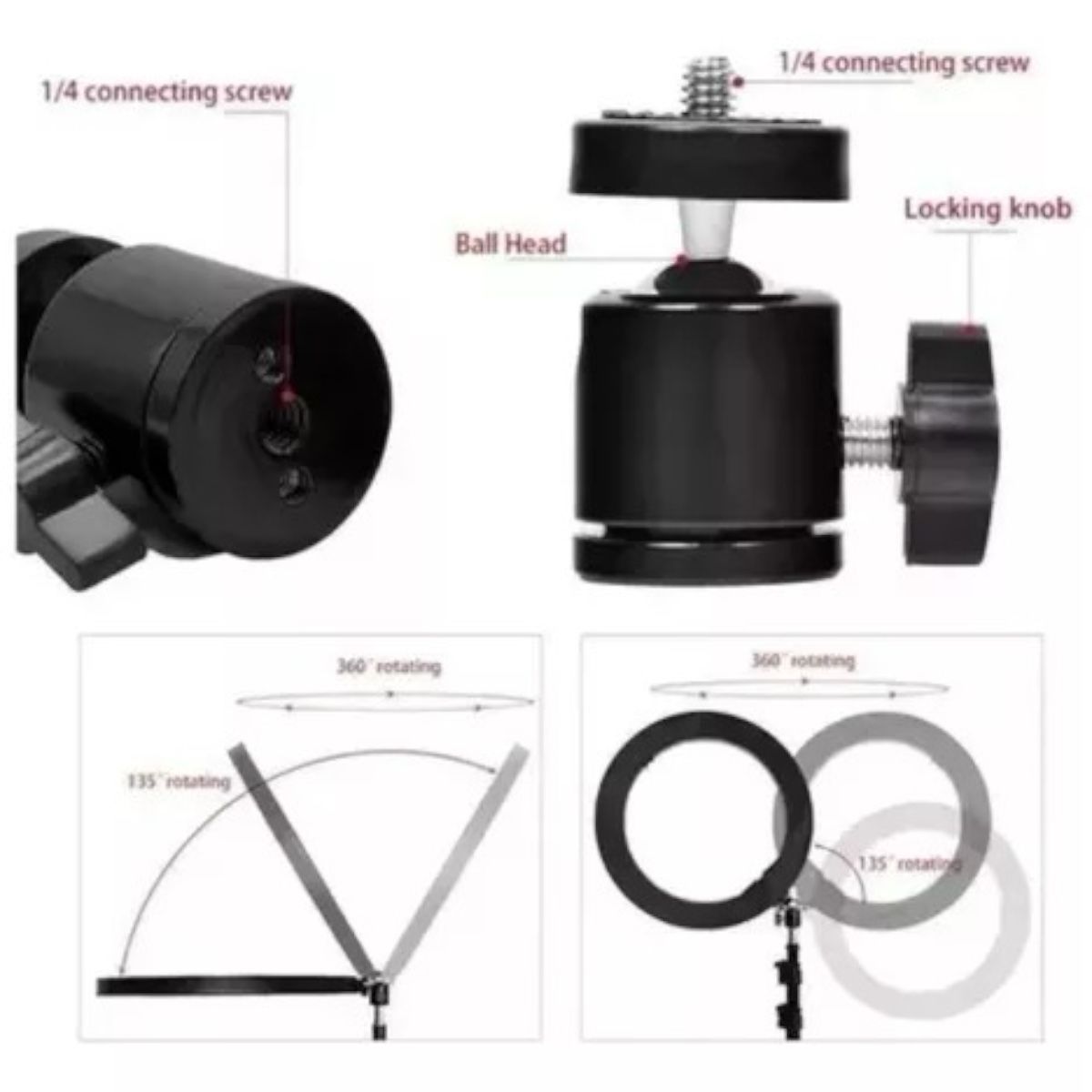 Tripie Tripode para Aro de Luz Led Medida Máxima 2.1 Metros