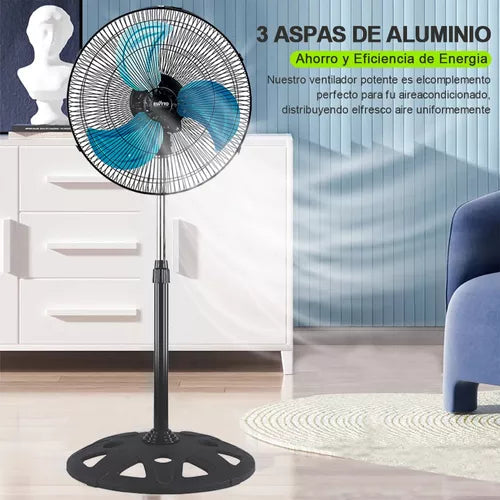 Ventilador Industrial 3 En1 De Pie Pared Piso Aspas Metálico