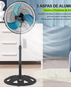Ventilador Industrial 3 En1 De Pie Pared Piso Aspas Metálico
