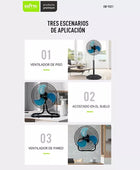 Ventilador Industrial 3 En1 De Pie Pared Piso Aspas Metálico