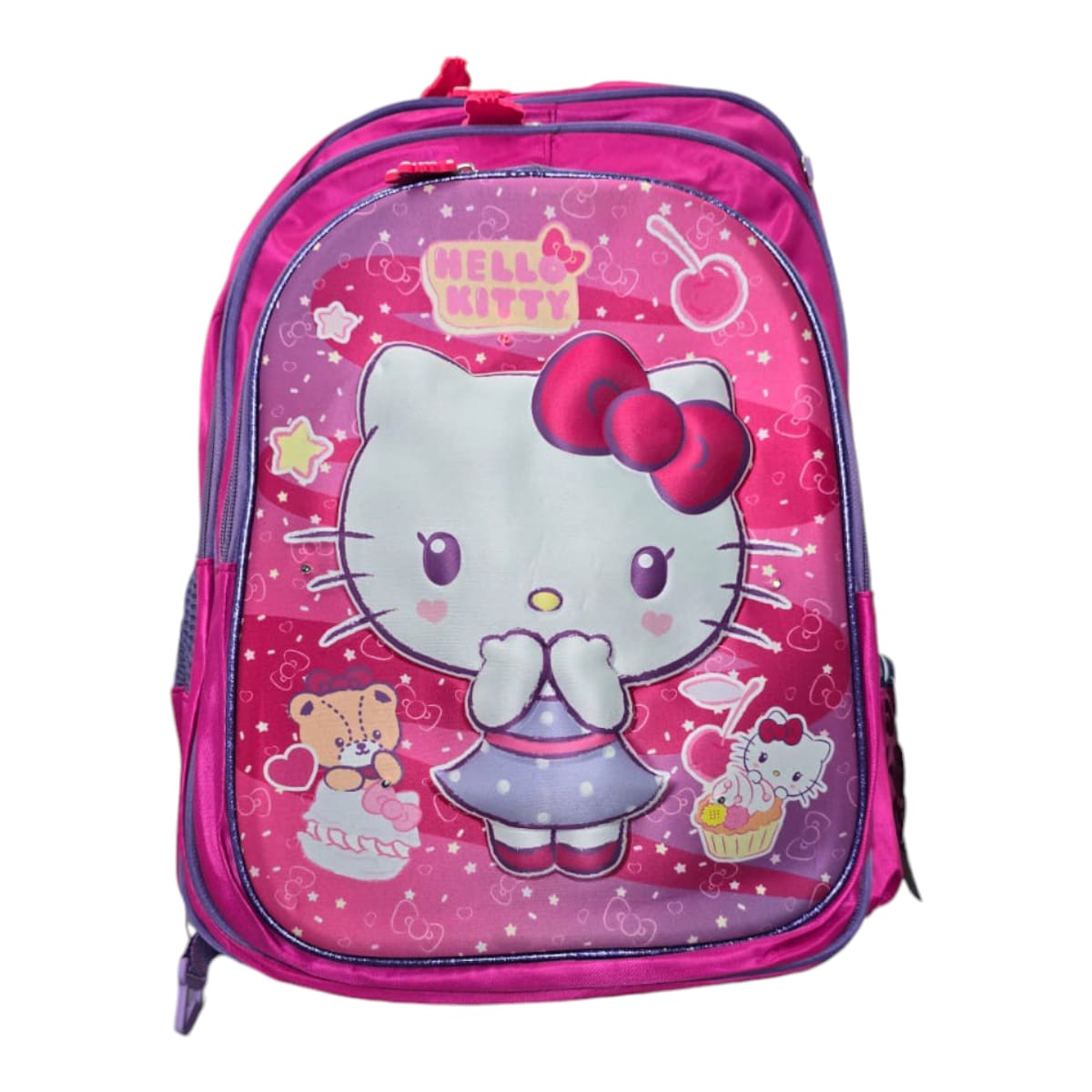 Mochila Escolar Lapicera Lonchera Térmica 3piezas Mochilas Para Niños Primaria Con Gran Capacidad Dibujo 3D Hello Kitty