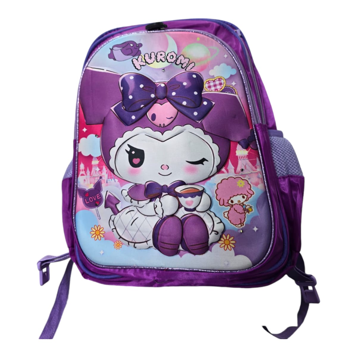 Mochila Escolar Lapicera Lonchera Térmica 3piezas Mochilas Para Niños Primaria Con Gran Capacidad Dibujo 3D Kuromi
