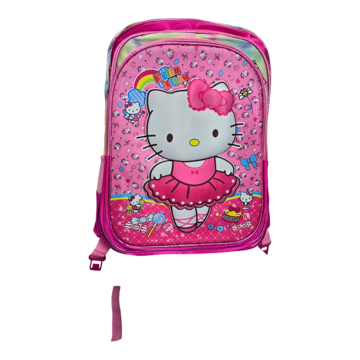 Mochila Escolar Lapicera Lonchera Térmica 3piezas Mochilas Para Niños Primaria Con Gran Capacidad Dibujo 3D Hello Kitty