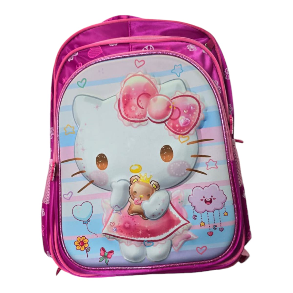 Mochila Escolar Lapicera Lonchera Térmica 3piezas Mochilas Para Niños Primaria Con Gran Capacidad Dibujo 3D Hello Kitty