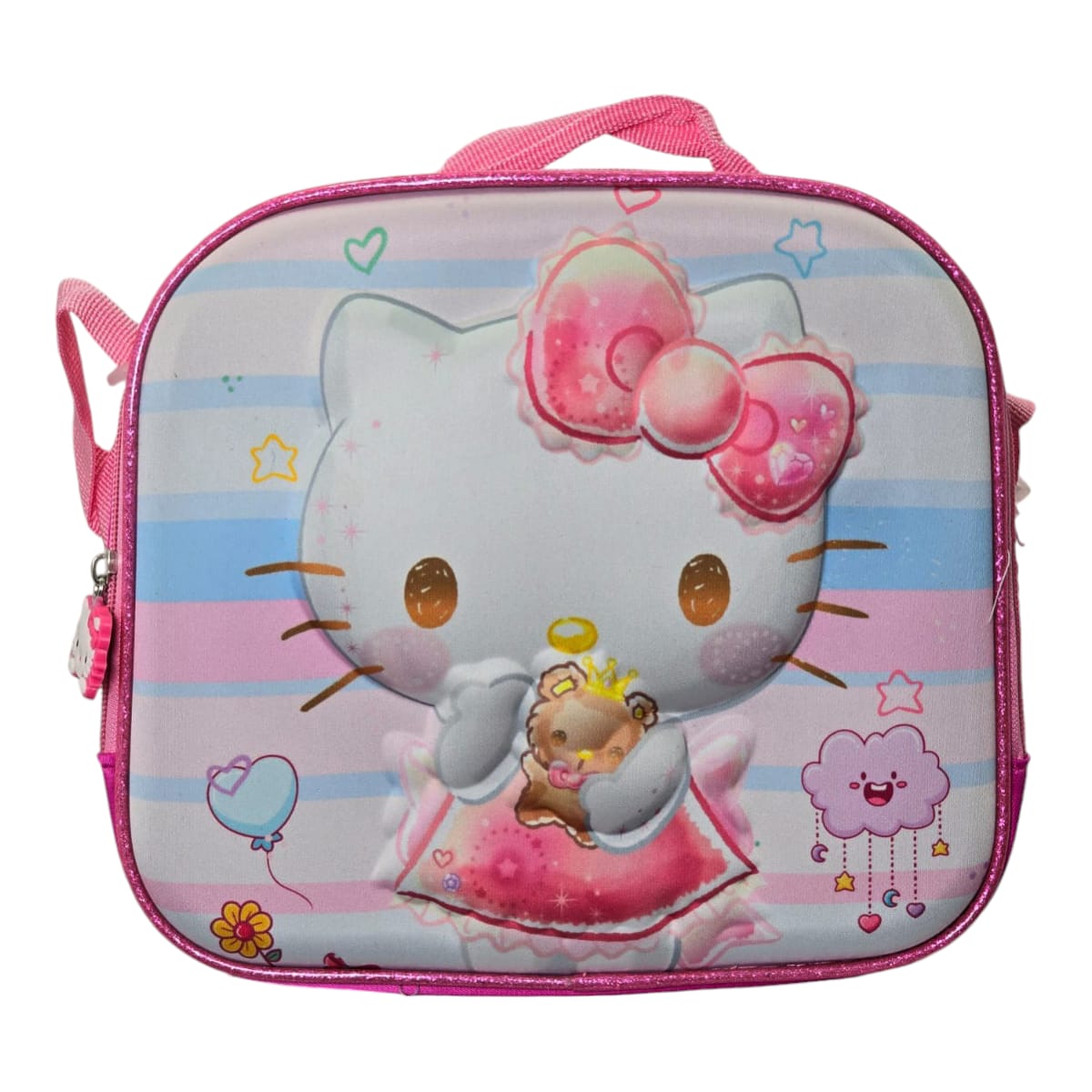 Mochila Escolar Lapicera Lonchera Térmica 3piezas Mochilas Para Niños Primaria Con Gran Capacidad Dibujo 3D Hello Kitty