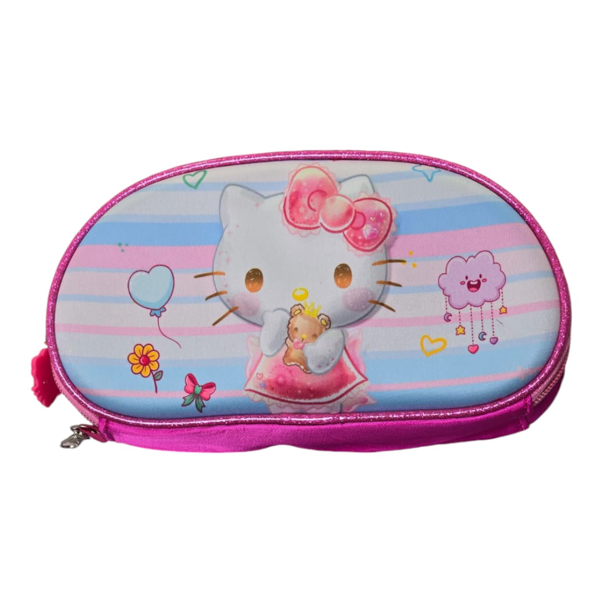 Mochila Escolar Lapicera Lonchera Térmica 3piezas Mochilas Para Niños Primaria Con Gran Capacidad Dibujo 3D Hello Kitty