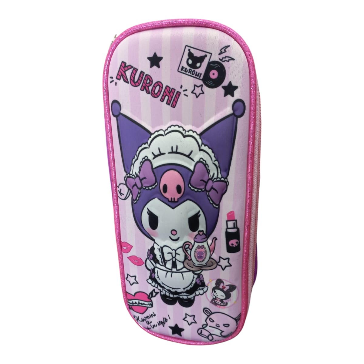 Mochila Escolar Lapicera Lonchera Térmica 3piezas Mochilas Para Niños Primaria Con Gran Capacidad Dibujo 3D Kuromi