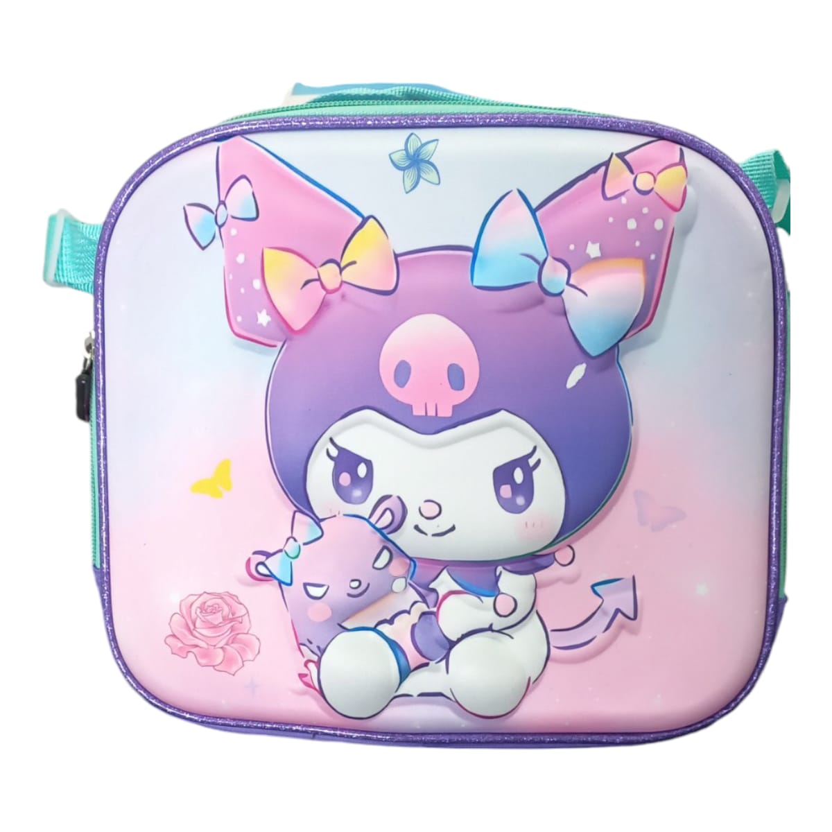 Mochila Escolar Lapicera Lonchera Térmica 3piezas Mochilas Para Niños Primaria Con Gran Capacidad Dibujo 3D Kuromi