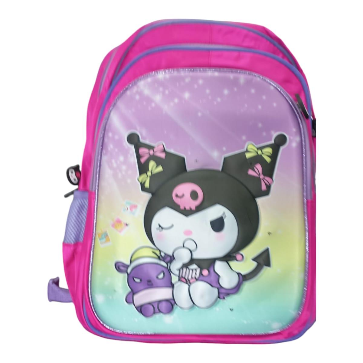 Mochila Escolar Lapicera Lonchera Térmica 3piezas Mochilas Para Niños Primaria Con Gran Capacidad Dibujo 3D Kuromi