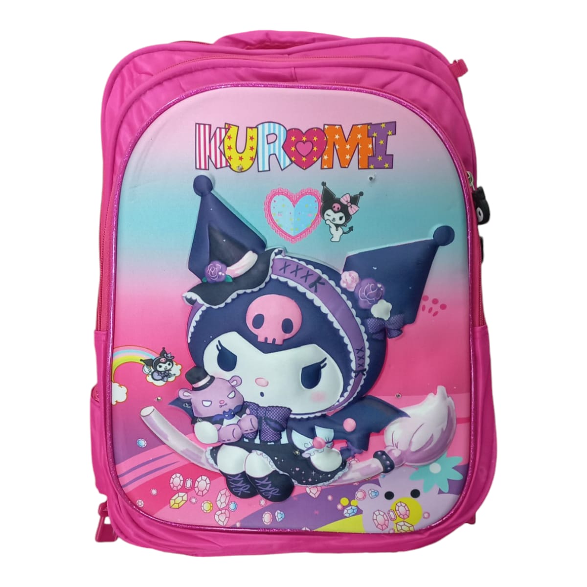 Mochila Escolar Lapicera Lonchera Térmica 3piezas Mochilas Para Niños Primaria Con Gran Capacidad Dibujo 3D Kuromi