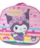 Mochila Escolar Lapicera Lonchera Térmica 3piezas Mochilas Para Niños Primaria Con Gran Capacidad Dibujo 3D Kuromi