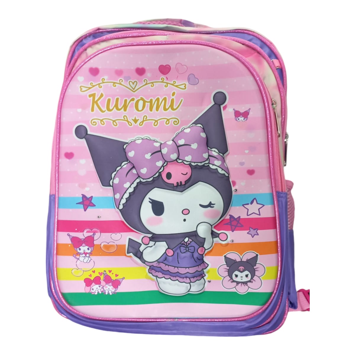 Mochila Escolar Lapicera Lonchera Térmica 3piezas Mochilas Para Niños Primaria Con Gran Capacidad Dibujo 3D Kuromi