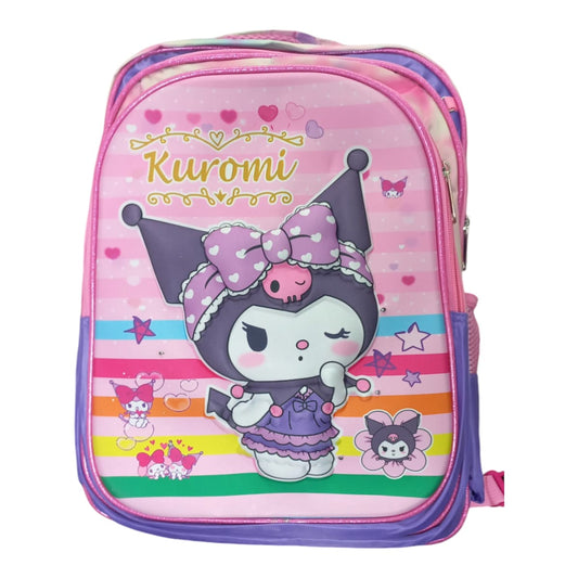 Mochila Escolar Lapicera Lonchera Térmica 3piezas Mochilas Para Niños Primaria Con Gran Capacidad Dibujo 3D Kuromi