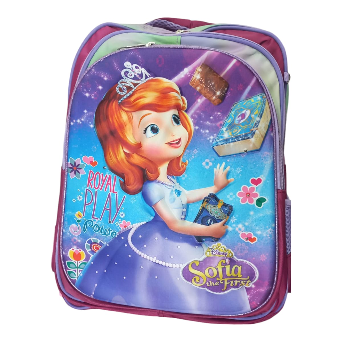 Mochila Escolar Lapicera Lonchera Térmica 3piezas Mochilas Para Niños Primaria Con Gran Capacidad Dibujo 3D Princesas Disney