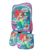 Mochila Escolar Lapicera Lonchera Térmica 3piezas Mochilas Para Niños Primaria Con Gran Capacidad Dibujo 3D Princesas Disney