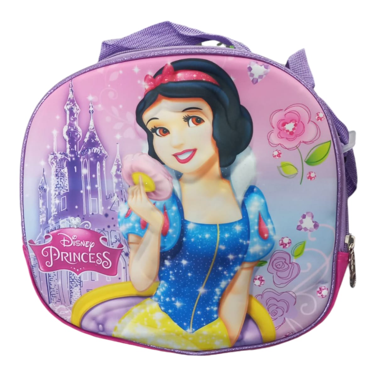 Mochila Escolar Lapicera Lonchera Térmica 3piezas Mochilas Para Niños Primaria Con Gran Capacidad Dibujo 3D Princesas Disney