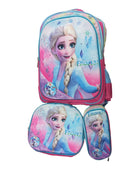 Mochila Escolar Lapicera Lonchera Térmica 3piezas Mochilas Para Niños Primaria Con Gran Capacidad Dibujo 3D Princesas Disney