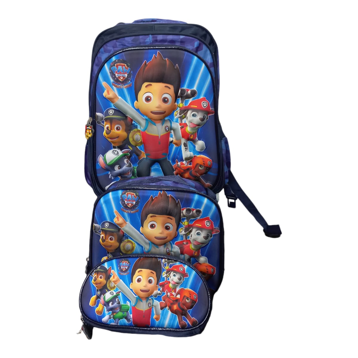 Mochila Escolar Lapicera Lonchera Térmica 3piezas Mochilas Para Niños Primaria Con Gran Capacidad Dibujo 3D Paw Patrol