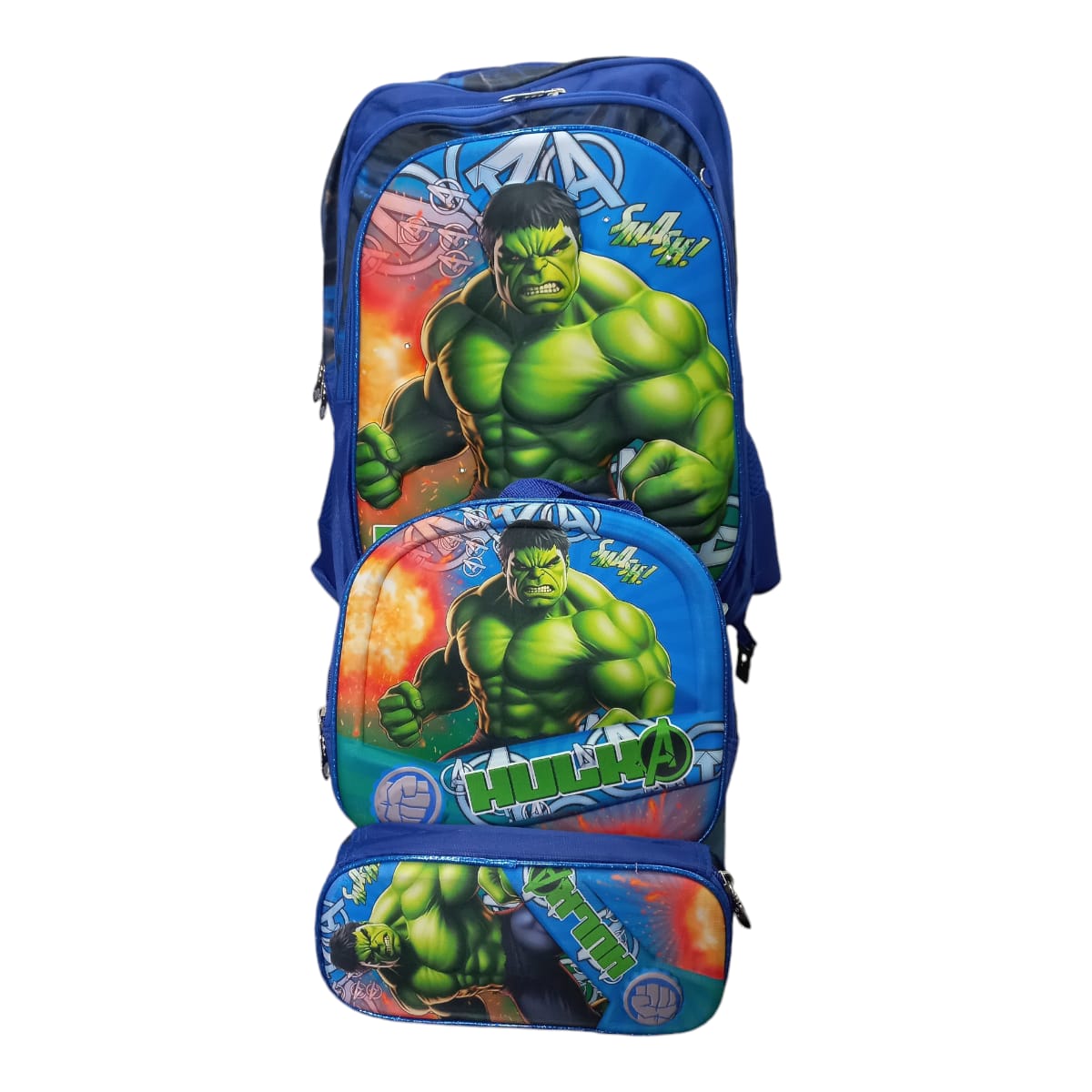 Mochila Escolar Lapicera Lonchera Térmica 3piezas Mochilas Para Niños Primaria Con Gran Capacidad Dibujo 3D Marvel