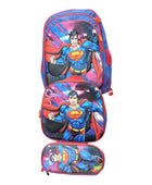 Mochila Escolar Lapicera Lonchera Térmica 3piezas Mochilas Para Niños Primaria Con Gran Capacidad Dibujo 3D DC Comic