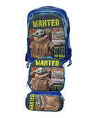 Mochila Escolar Lapicera Lonchera Térmica 3piezas Mochilas Para Niños Primaria Con Gran Capacidad Dibujo 3D Baby Yoda