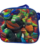 Mochila Escolar Lapicera Lonchera Térmica 3piezas Mochilas Para Niños Primaria Con Gran Capacidad Dibujo 3D Tortugas Ninja
