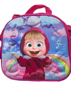 Mochila Escolar Lapicera Lonchera Térmica 3piezas Mochilas Para Niños Primaria Con Gran Capacidad Dibujo 3D Masha y el Oso