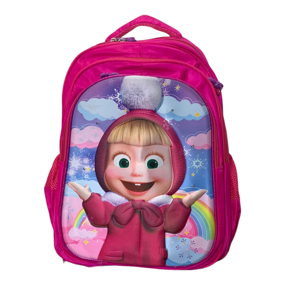 Mochila Escolar Lapicera Lonchera Térmica 3piezas Mochilas Para Niños Primaria Con Gran Capacidad Dibujo 3D Masha y el Oso