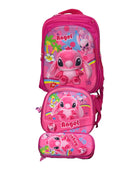 Mochila Escolar Lapicera Lonchera Térmica 3piezas Mochilas Para Niños Primaria Con Gran Capacidad Dibujo 3D Lilo y Stitch