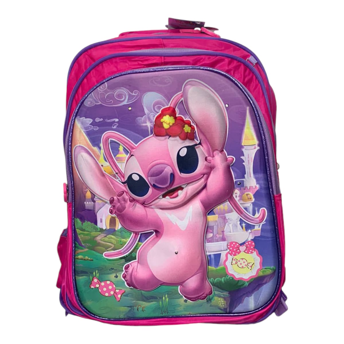 Mochila Escolar Lapicera Lonchera Térmica 3piezas Mochilas Para Niños Primaria Con Gran Capacidad Dibujo 3D Lilo y Stitch