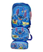 Mochila Escolar Lapicera Lonchera Térmica 3piezas Mochilas Para Niños Primaria Con Gran Capacidad Dibujo 3D Lilo y Stitch