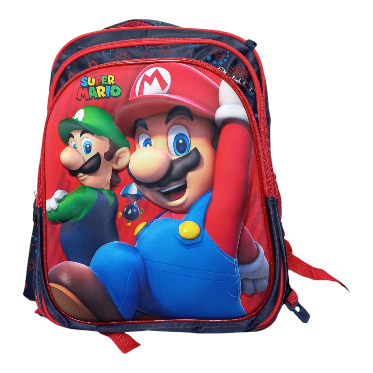 Mochila Escolar Lapicera Lonchera Térmica 3piezas Mochilas Para Niños Primaria Con Gran Capacidad  Dibujo 3D Mario Bross