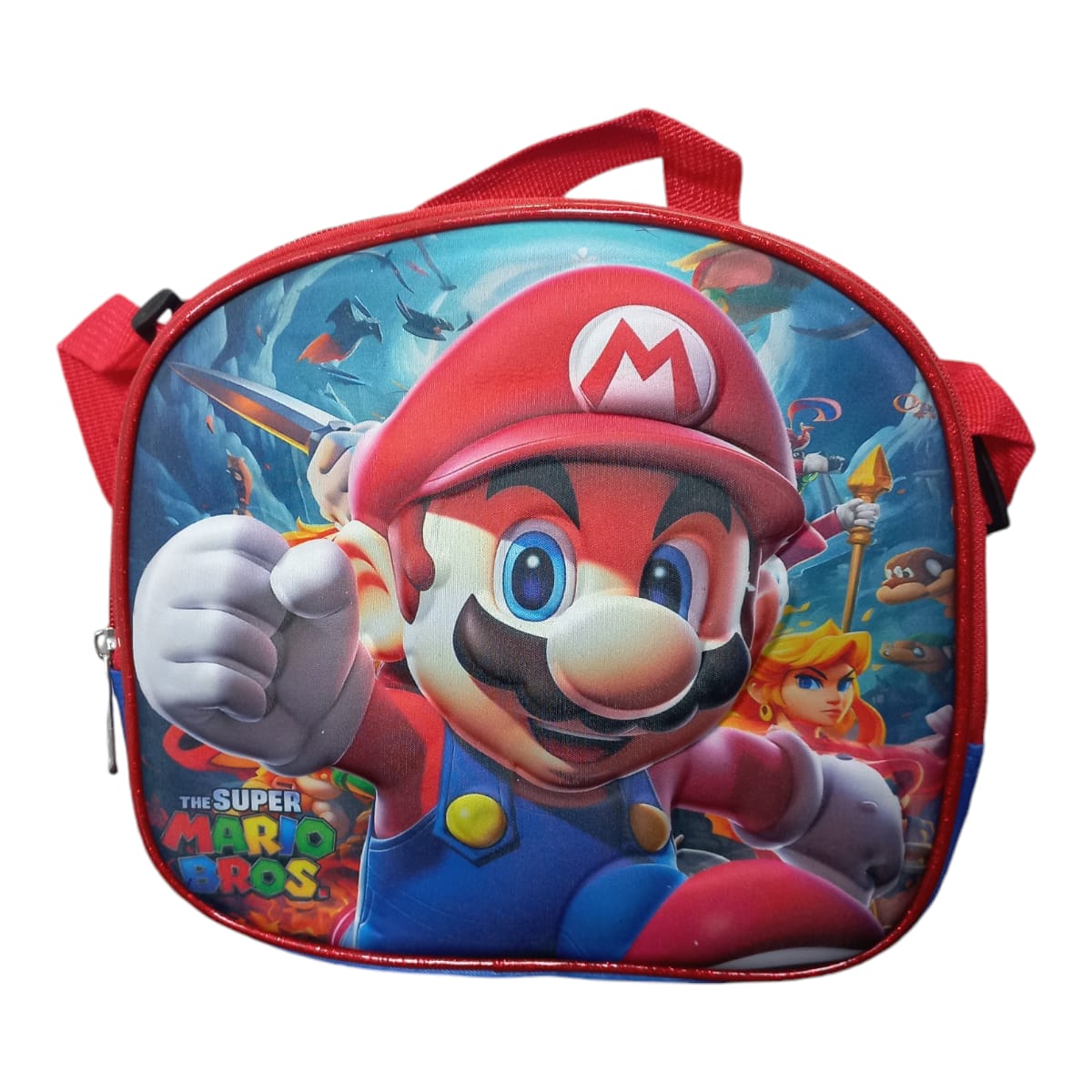 Mochila Escolar Lapicera Lonchera Térmica 3piezas Mochilas Para Niños Primaria Con Gran Capacidad  Dibujo 3D Mario Bross