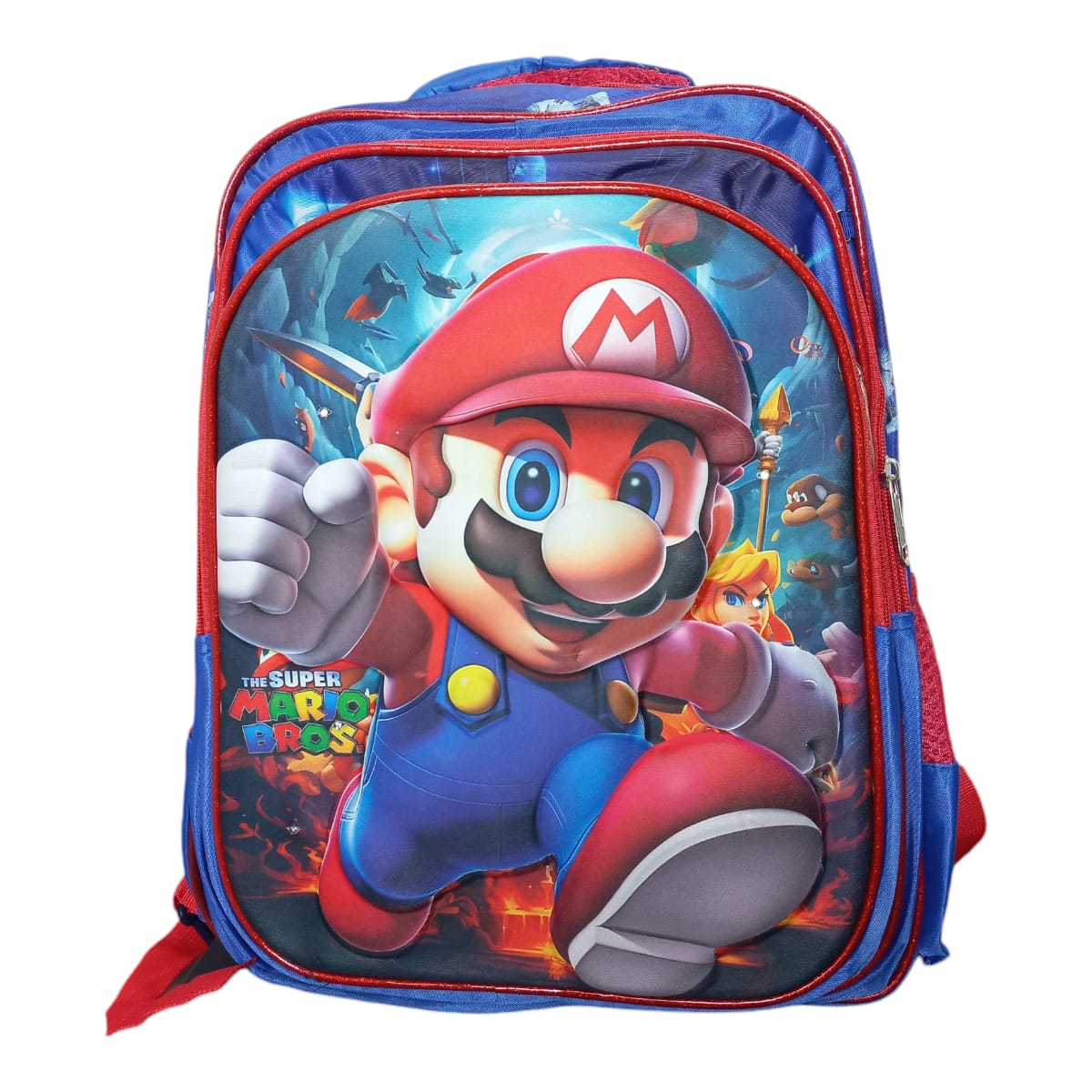 Mochila Escolar Lapicera Lonchera Térmica 3piezas Mochilas Para Niños Primaria Con Gran Capacidad  Dibujo 3D Mario Bross