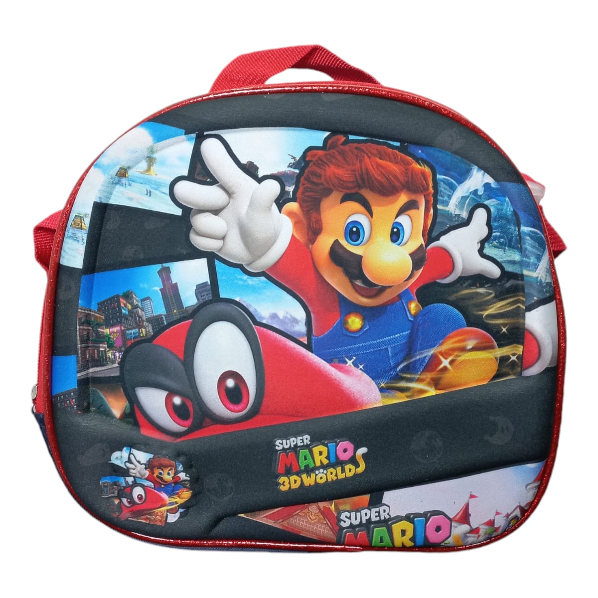 Mochila Escolar Lapicera Lonchera Térmica 3piezas Mochilas Para Niños Primaria Con Gran Capacidad  Dibujo 3D Mario Bross