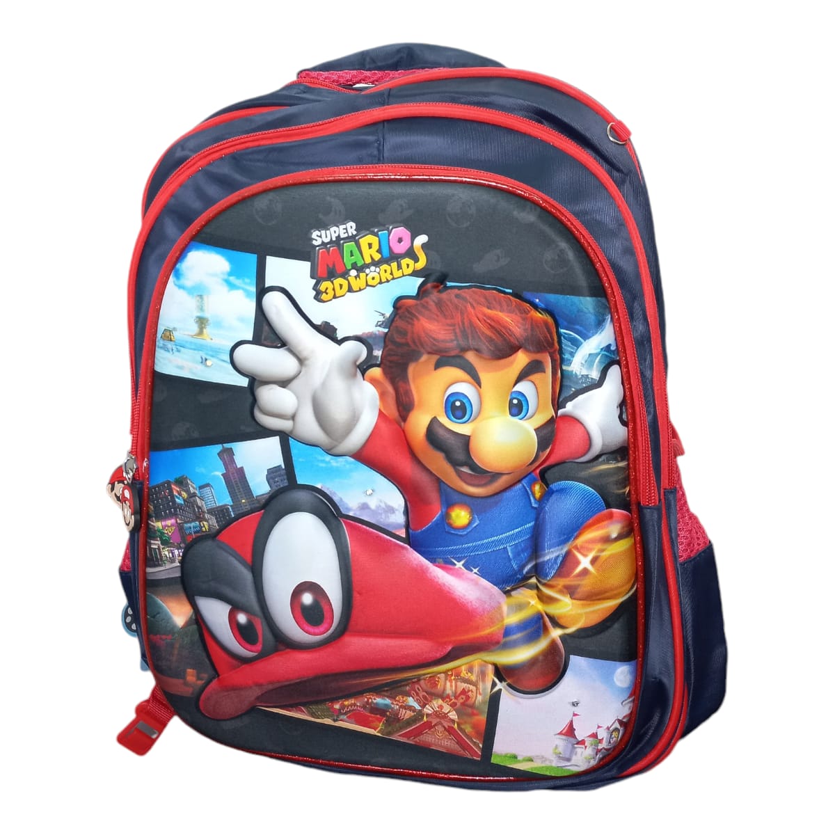 Mochila Escolar Lapicera Lonchera Térmica 3piezas Mochilas Para Niños Primaria Con Gran Capacidad  Dibujo 3D Mario Bross
