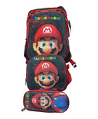 Mochila Escolar Lapicera Lonchera Térmica 3piezas Mochilas Para Niños Primaria Con Gran Capacidad  Dibujo 3D Mario Bross