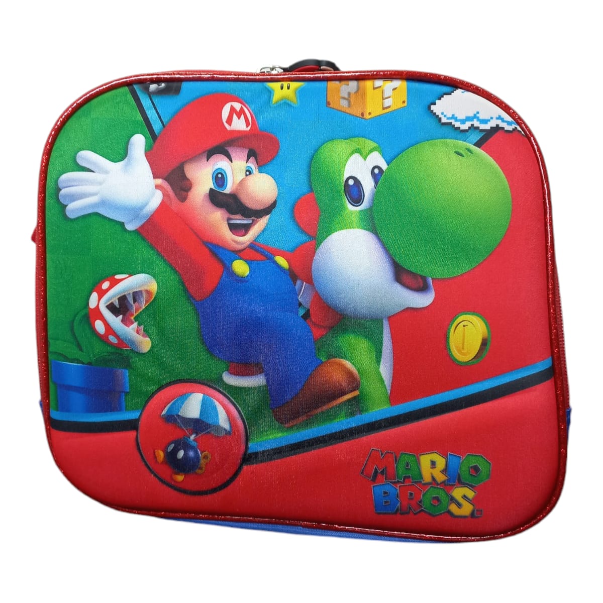 Mochila Escolar Lapicera Lonchera Térmica 3piezas Mochilas Para Niños Primaria Con Gran Capacidad  Dibujo 3D Mario Bross