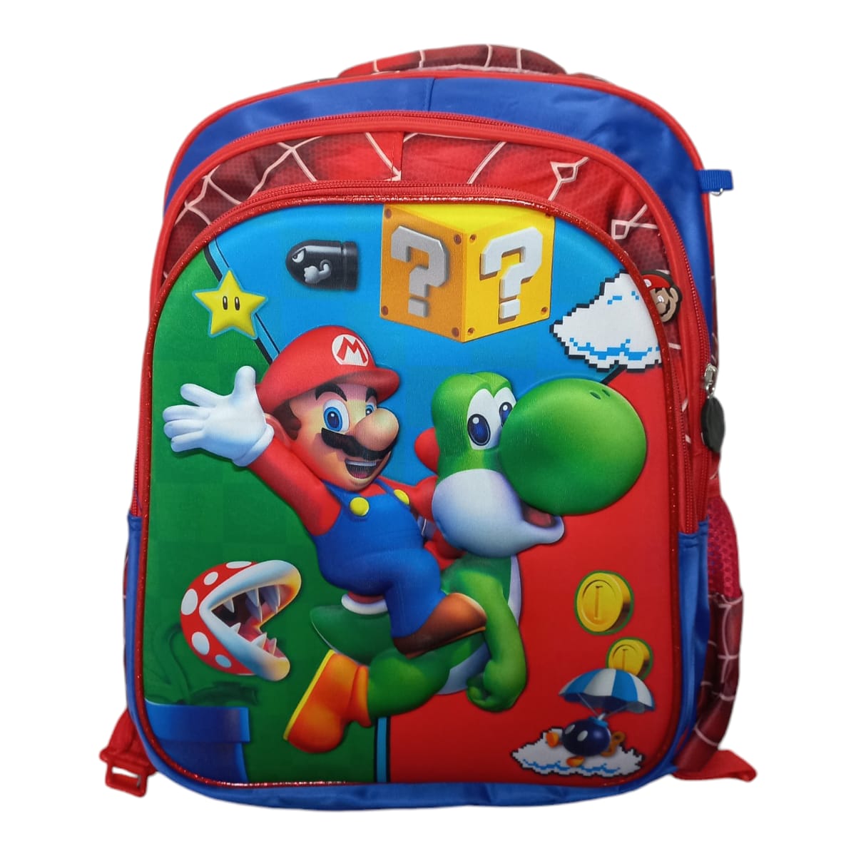 Mochila Escolar Lapicera Lonchera Térmica 3piezas Mochilas Para Niños Primaria Con Gran Capacidad  Dibujo 3D Mario Bross