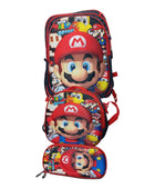 Mochila Escolar Lapicera Lonchera Térmica 3piezas Mochilas Para Niños Primaria Con Gran Capacidad  Dibujo 3D Mario Bross